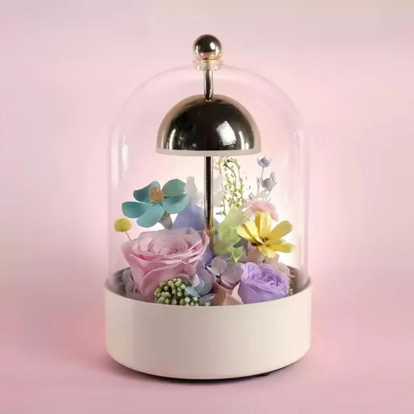 Mystic Rose Preserved Flower Night Light