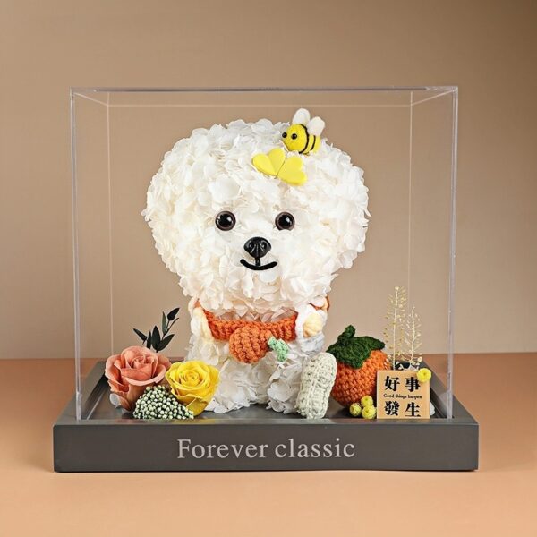 Preserved Flower Bichon Love Box Good Things Happen