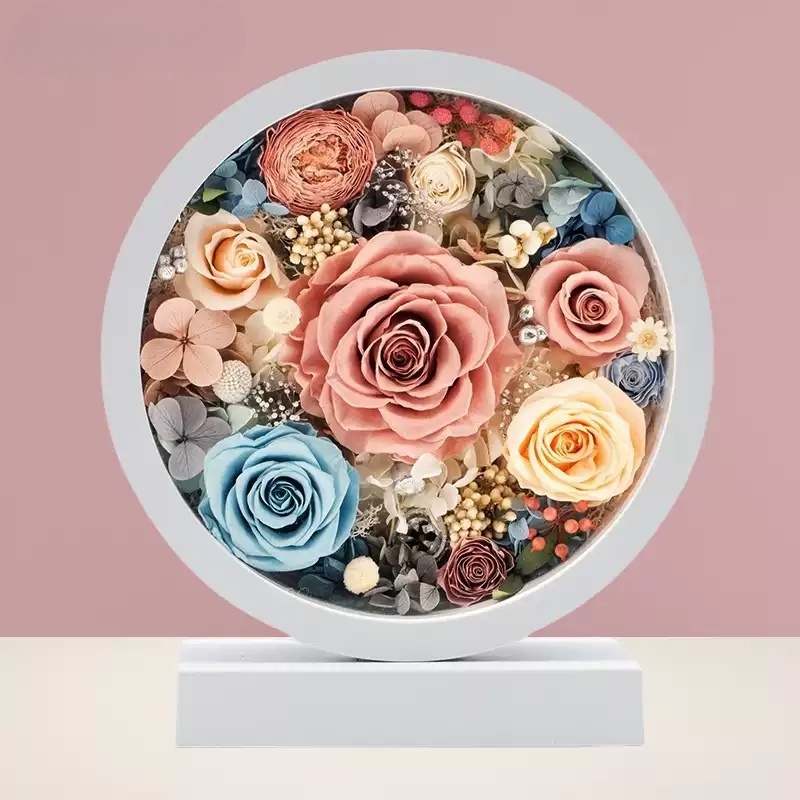Golden Dusk Blooming Moon Preserved Flower Light