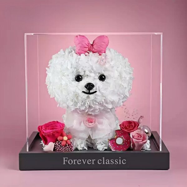 Preserved Flower Bichon Love Box Donut